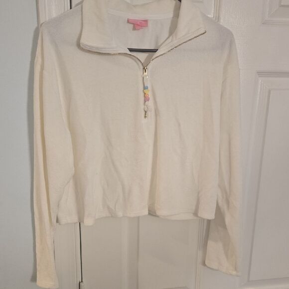 Stoney Clover Lane Cream Quarter-Zip Sweatshirt - Picture 1 of 7